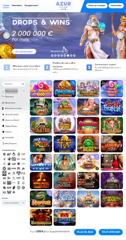 l'application et interface MONSTER WIN CASINO